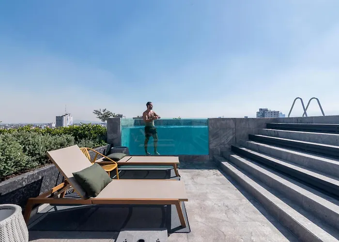 Design Bathtub Rooftop Pool, Gym, Bbq Apartment Mexico City